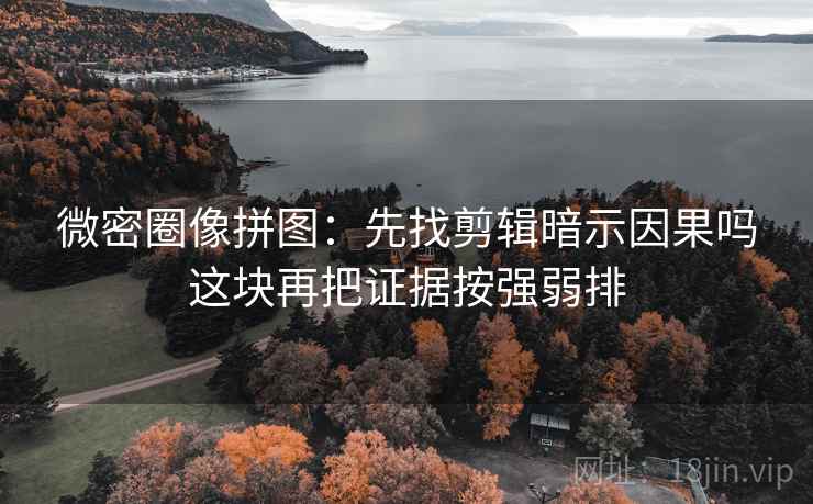 微密圈像拼图：先找剪辑暗示因果吗这块再把证据按强弱排
