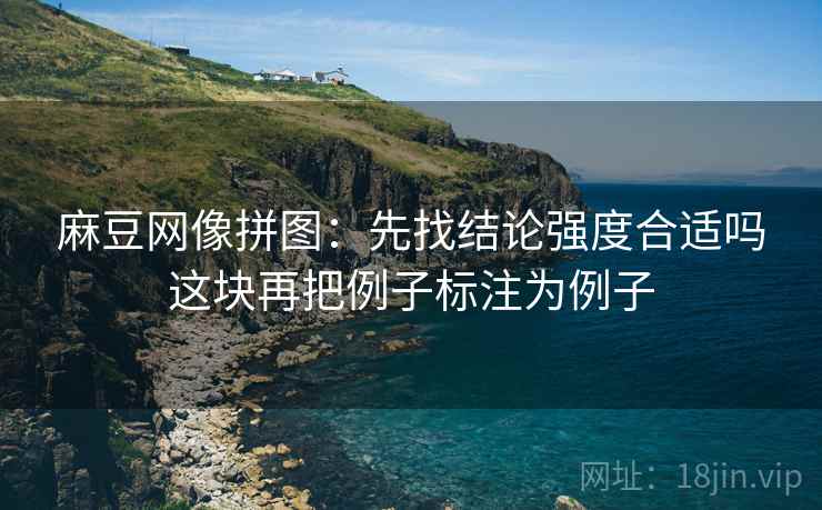 麻豆网像拼图：先找结论强度合适吗这块再把例子标注为例子